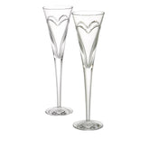 Love & Romance Toasting Flute 210ml 7floz, Set of 2